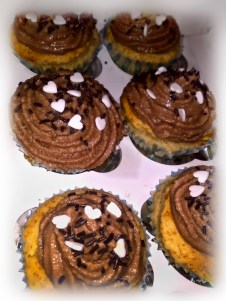 Cupcakes chocolate y plátano para tu cena especial